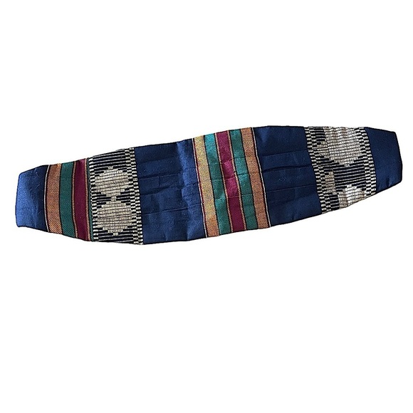EMBROIDERED Fabric Adjustable Pleated Multicolor Cummerbund One Size Fits Most - Picture 1 of 7